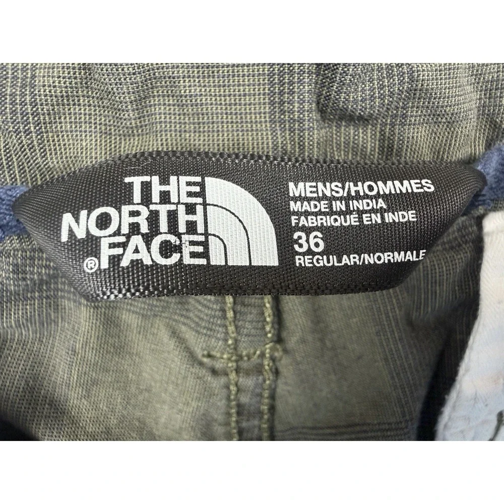 The North Face‎ Chino Shorts Mens Size 36 Green Plaid Gorpcore Hiking Outdoor